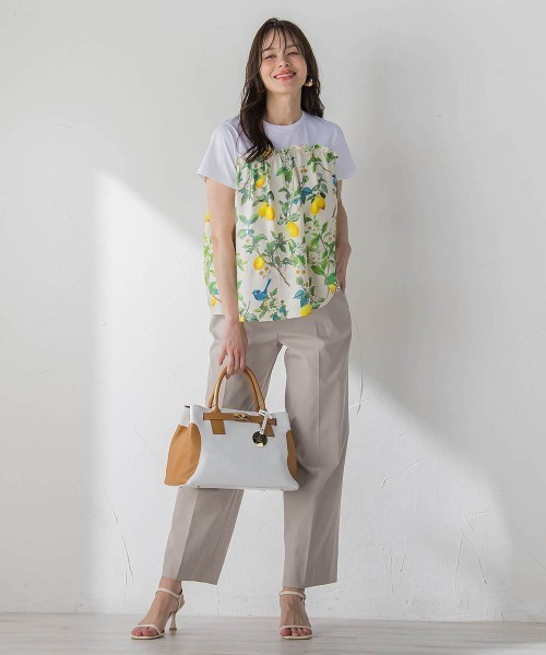 Viaggio Blu(ビアッジョブルー)の「【WEB限定】レモン切り替えカットソー(Tシャツ/カットソー・レディース・ネイビー/ベージュ・M)」の10枚目の写真