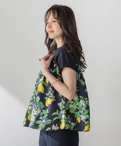 Viaggio Blu(ビアッジョブルー)の「【WEB限定】レモン切り替えカットソー(Tシャツ/カットソー・レディース・ネイビー/ベージュ・M)」の18枚目の写真