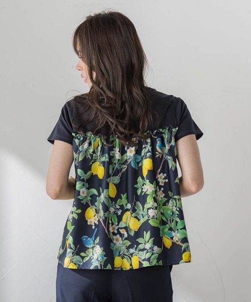 Viaggio Blu(ビアッジョブルー)の「【WEB限定】レモン切り替えカットソー(Tシャツ/カットソー・レディース・ネイビー/ベージュ・M)」の19枚目の写真