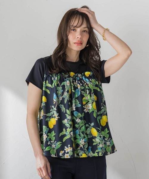 Viaggio Blu(ビアッジョブルー)の「【WEB限定】レモン切り替えカットソー(Tシャツ/カットソー・レディース・ネイビー/ベージュ・M)」の17枚目の写真