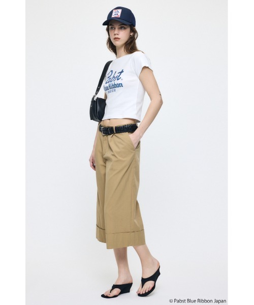MOUSSY(マウジー)の「PABST CURSIVE LOGO Tシャツ(Tシャツ/カットソー・レディース・ブラック/レッド/ホワイト/ライトブルー・FREE)」の20枚目の写真
