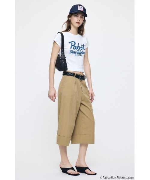 MOUSSY(マウジー)の「PABST CURSIVE LOGO Tシャツ(Tシャツ/カットソー・レディース・ブラック/レッド/ホワイト/ライトブルー・FREE)」の21枚目の写真