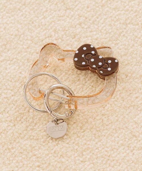 LOWRYS FARM（ローリーズファーム）の「【HELLO KITTY】DOTカラビナ 672123 /GOODS（キーホルダー・レディース・ブラック/ブラウン/レッド/ホワイト・FREE）」の3枚目の写真