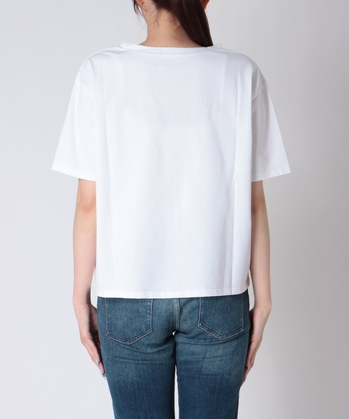 Jines(ジネス)の「刺繍Tシャツ(Tシャツ/カットソー・レディース・ホワイト/チャコールグレー/モカ・38)」の14枚目の写真