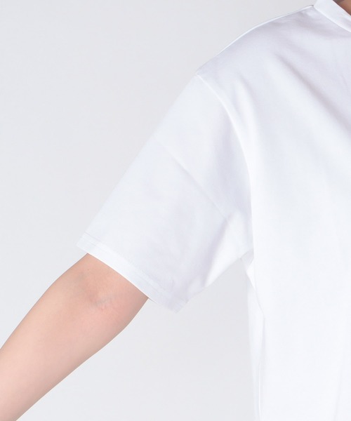 Jines(ジネス)の「刺繍Tシャツ(Tシャツ/カットソー・レディース・ホワイト/チャコールグレー/モカ・38)」の16枚目の写真