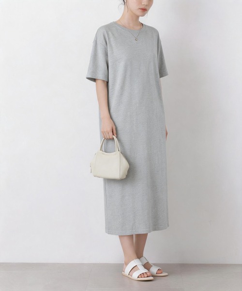 MAISON DE THERESE(メゾン ド テレーズ)の「無地シンプル半袖 Tシャツワンピース 夏新作ビッグサイズ ゆったりシルエット 体型カバー カジュアルワンピ(ワンピース・レディース・GRAY/Black・M)」の15枚目の写真