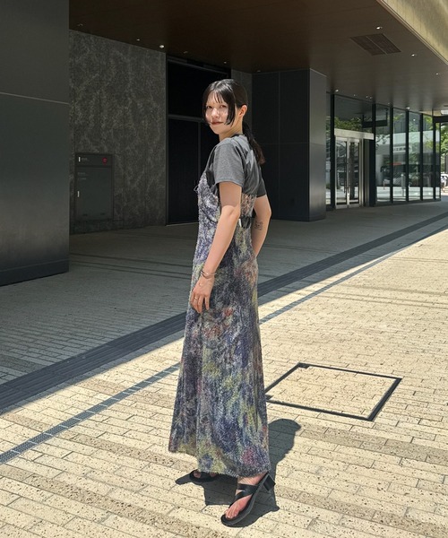Ameri(アメリ)の「WOVEN PATTERN FLOWER DRESS(ドレス・レディース・ブラウン/ネイビー・SMALL/MEDIUM)」の17枚目の写真