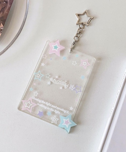 セール】oshipic/推し活 トレカケース キーホルダー 星型ナスカン付き