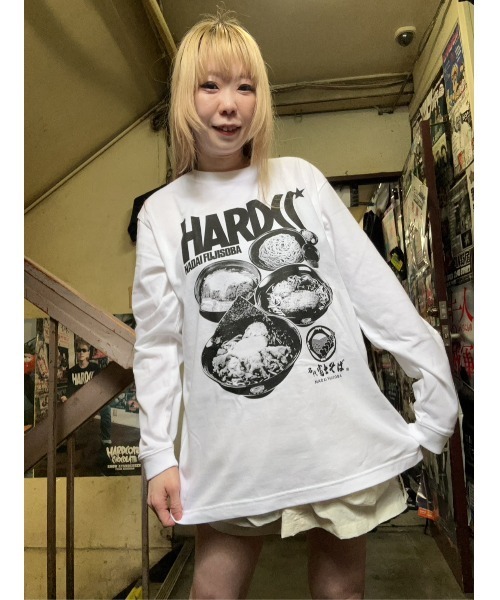 ハードコアチョコレート(ハードコアチョコレート)の「名代 富士そば ロングスリーブTシャツ(かえしホワイト)(Tシャツ/カットソー・メンズ・ホワイト・XX-LARGE/LARGE/X-LARGE)」の7枚目の写真