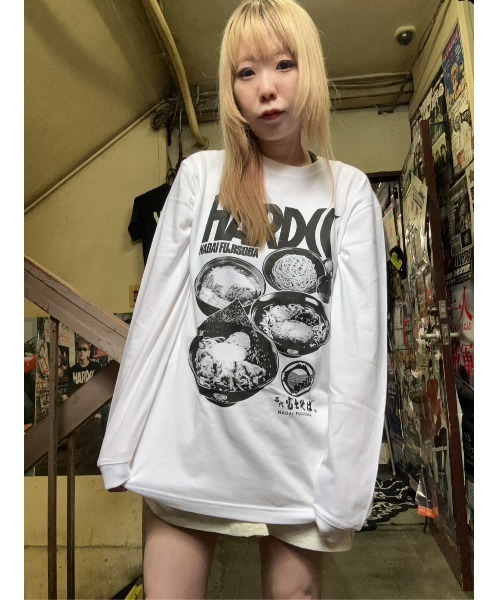 ハードコアチョコレート(ハードコアチョコレート)の「名代 富士そば ロングスリーブTシャツ(かえしホワイト)(Tシャツ/カットソー・メンズ・ホワイト・XX-LARGE/LARGE/X-LARGE)」の10枚目の写真