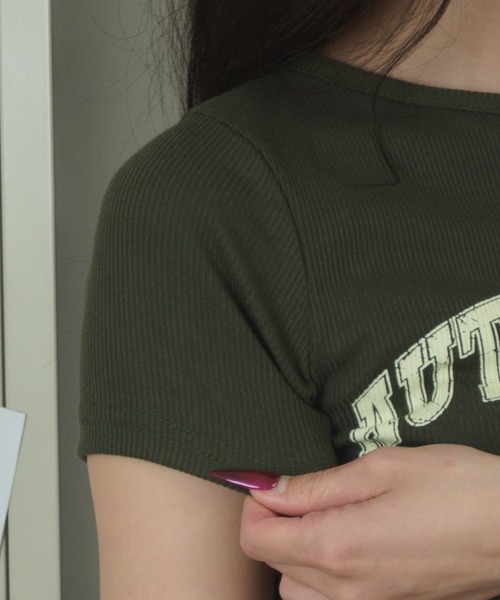 dispark(ディスパーク)の「DISPARK/ヘンリーサイドドロストT(Tシャツ/カットソー・レディース・ブラック/カーキ/アイボリー・FREE)」の8枚目の写真