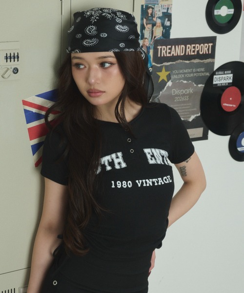 dispark(ディスパーク)の「DISPARK/ヘンリーサイドドロストT(Tシャツ/カットソー・レディース・ブラック/カーキ/アイボリー・FREE)」の13枚目の写真