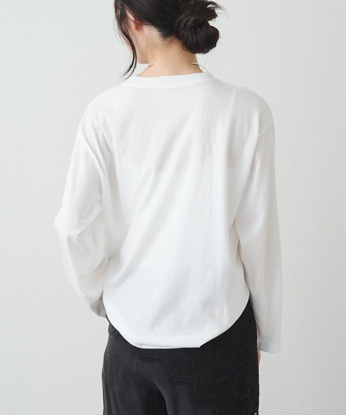 PUAL CE CIN(ピュアルセシン)の「フォトプリントロンT(Tシャツ/カットソー・レディース・キャメル/オフホワイト・FREE)」の5枚目の写真