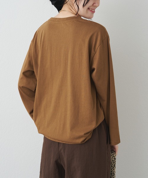PUAL CE CIN(ピュアルセシン)の「フォトプリントロンT(Tシャツ/カットソー・レディース・キャメル/オフホワイト・FREE)」の11枚目の写真