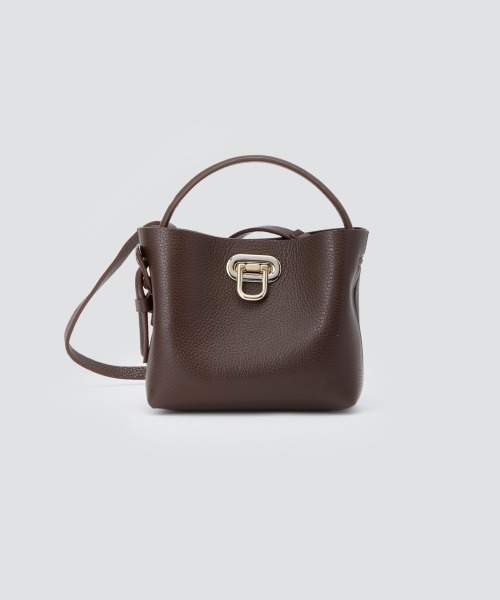 PELLICO(ペリーコ)の「ANELLI TURNLOCK MINI バッグ BROWN(ハンドバッグ・レディース・ブラウン・FREE)」の1枚目の写真