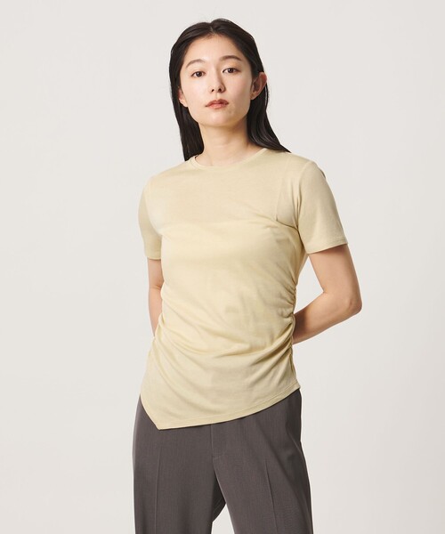 MARW UNITED ARROWS（マルゥ ユナイテッドアローズ）の「＜MARW UNITED ARROWS＞サイド ギャザー プルオーバー（Tシャツ/カットソー・レディース・オリーブ/イエロー/ダークグレー/ホワイト・FREE）」の5枚目の写真