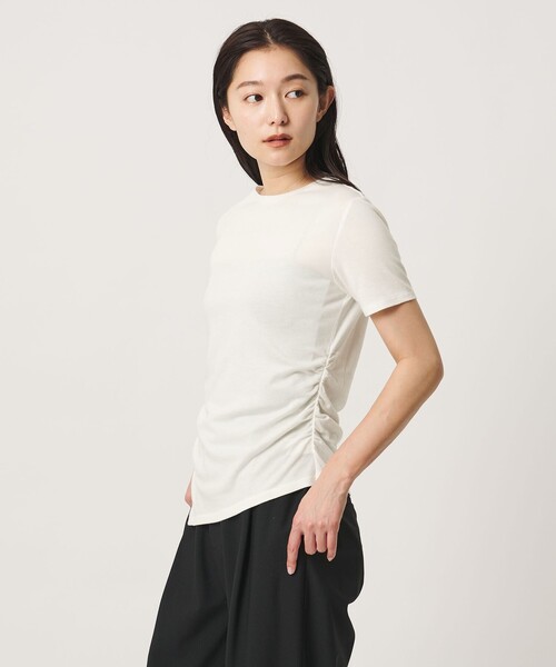 MARW UNITED ARROWS（マルゥ ユナイテッドアローズ）の「＜MARW UNITED ARROWS＞サイド ギャザー プルオーバー（Tシャツ/カットソー・レディース・オリーブ/イエロー/ダークグレー/ホワイト・FREE）」の8枚目の写真