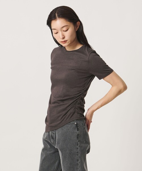 MARW UNITED ARROWS（マルゥ ユナイテッドアローズ）の「＜MARW UNITED ARROWS＞サイド ギャザー プルオーバー（Tシャツ/カットソー・レディース・オリーブ/イエロー/ダークグレー/ホワイト・FREE）」の10枚目の写真