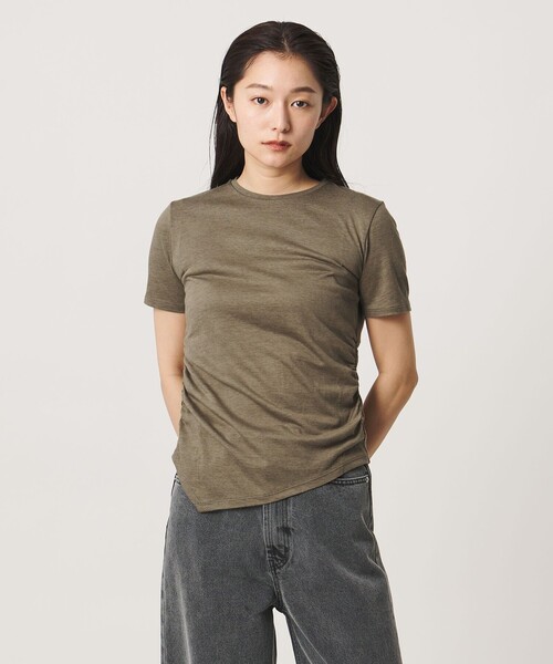 MARW UNITED ARROWS（マルゥ ユナイテッドアローズ）の「＜MARW UNITED ARROWS＞サイド ギャザー プルオーバー（Tシャツ/カットソー・レディース・オリーブ/イエロー/ダークグレー/ホワイト・FREE）」の13枚目の写真