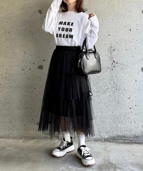tunee（チュニー）の「ビッグロゴロンT／長袖Tシャツ(hsyd)（Tシャツ/カットソー・レディース・ホワイト・LARGE）」の7枚目の写真