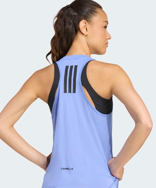 adidas（アディダス）の「Les Mills グラフィック タンクトップ / アディダス adidas（タンクトップ・レディース・ブルー・LARGE/XX-LARGE/X-SMALL/X-LARGE/SMALL/MEDIUM）」の5枚目の写真