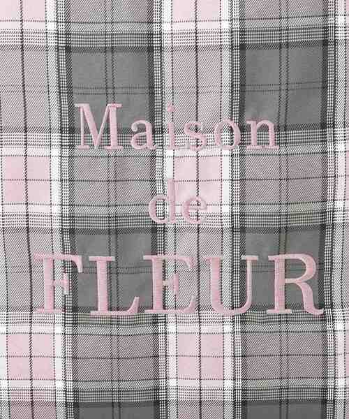 Maison de FLEUR(メゾンドフルール)の「ブランドロゴ刺繍チェックスクエアトート(トートバッグ・レディース・ブルー/ピンク・FREE)」の13枚目の写真