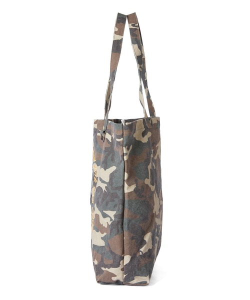 X-girl(エックスガール)の「HAND DRAWN LOGO AND FACE TOTE BAG(トートバッグ・レディース・レオパード/ブラック/カモフラージュ・ONE SIZE)」の15枚目の写真