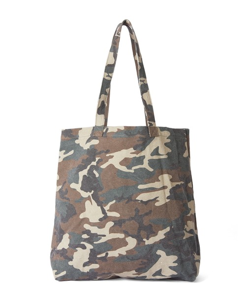 X-girl(エックスガール)の「HAND DRAWN LOGO AND FACE TOTE BAG(トートバッグ・レディース・レオパード/ブラック/カモフラージュ・ONE SIZE)」の16枚目の写真