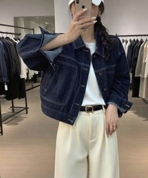 ショート丈デニムワークウェアジャケット