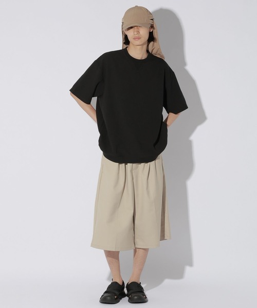 LAKOLE(ラコレ)の「メランジウーブン半袖T / 1050806(Tシャツ/カットソー・メンズ・ブラック/ブラウン・LARGE/MEDIUM)」の3枚目の写真
