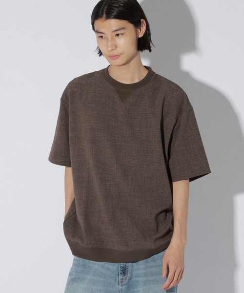 LAKOLE(ラコレ)の「メランジウーブン半袖T / 1050806(Tシャツ/カットソー・メンズ・ブラック/ブラウン・LARGE/MEDIUM)」の20枚目の写真