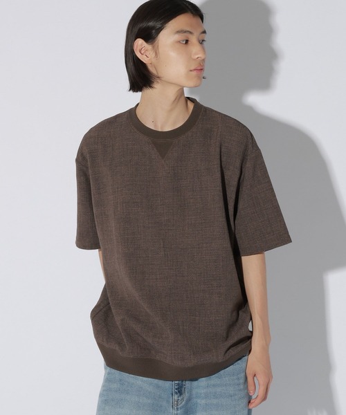 LAKOLE(ラコレ)の「メランジウーブン半袖T / 1050806(Tシャツ/カットソー・メンズ・ブラック/ブラウン・LARGE/MEDIUM)」の21枚目の写真