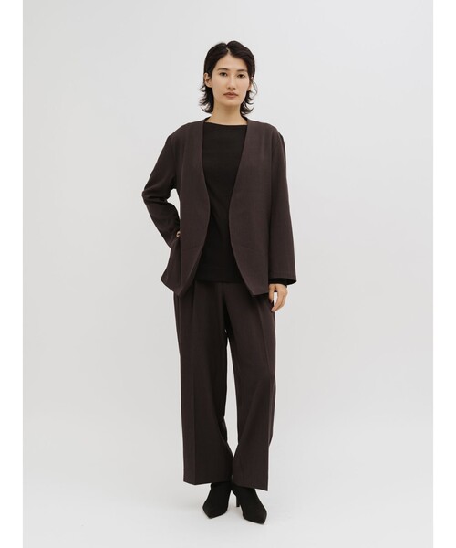 MIDIUMISOLID（ミディウミソリッド）の「MIDIUMISOLID for Ladies エッセンシャルイーズパンツ（その他パンツ・レディース・ブラック/チャコールグレー/ブラウン・FREE）」の15枚目の写真