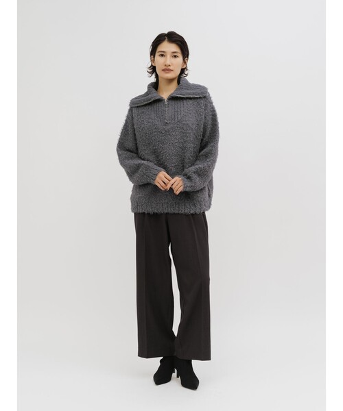 MIDIUMISOLID（ミディウミソリッド）の「MIDIUMISOLID for Ladies エッセンシャルイーズパンツ（その他パンツ・レディース・ブラック/チャコールグレー/ブラウン・FREE）」の16枚目の写真