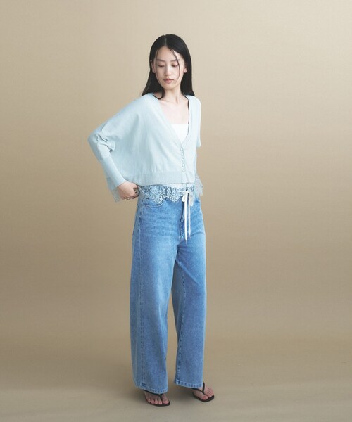 cloenc(クロエンス)の「【8サイズ展開/トールサイズ】DeniMoove ライトデニム イージーパンツ 360°ストレッチ(デニムパンツ・レディース・ブルー/ネイビー・00/01/02/03/90/91/92/93)」の9枚目の写真