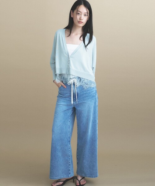 cloenc(クロエンス)の「【8サイズ展開/トールサイズ】DeniMoove ライトデニム イージーパンツ 360°ストレッチ(デニムパンツ・レディース・ブルー/ネイビー・00/01/02/03/90/91/92/93)」の11枚目の写真