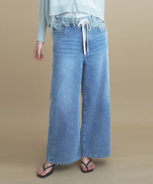 cloenc(クロエンス)の「【8サイズ展開/トールサイズ】DeniMoove ライトデニム イージーパンツ 360°ストレッチ(デニムパンツ・レディース・ブルー/ネイビー・00/01/02/03/90/91/92/93)」の12枚目の写真