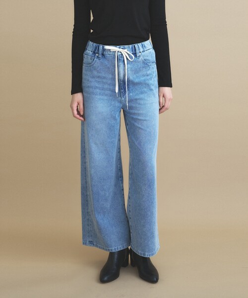 cloenc(クロエンス)の「【8サイズ展開/トールサイズ】DeniMoove ライトデニム イージーパンツ 360°ストレッチ(デニムパンツ・レディース・ブルー/ネイビー・00/01/02/03/90/91/92/93)」の17枚目の写真