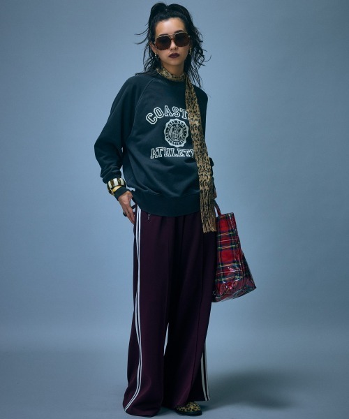 GEVS.(ジェイヴィス)の「ワイドシルエットトラックパンツ<大きいサイズ有>GEVS.(その他パンツ・レディース・ボルドー/グリーン・M/LL/L/5L/4L/3L)」の9枚目の写真