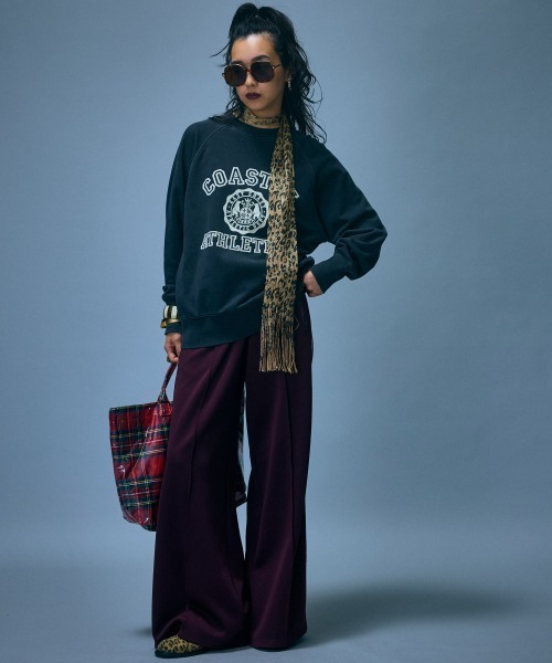 GEVS.(ジェイヴィス)の「ワイドシルエットトラックパンツ<大きいサイズ有>GEVS.(その他パンツ・レディース・ボルドー/グリーン・M/LL/L/5L/4L/3L)」の11枚目の写真