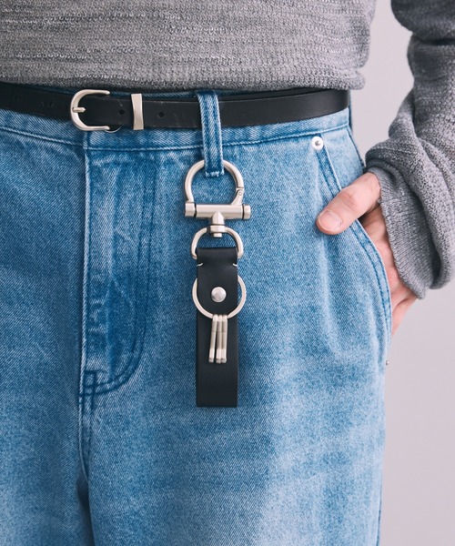 LUENNA(ルエナ)の「【LUENNA】Genuine Leather Minimal Key Holder / レザーミニマルキーホルダー(キーケース/キーアクセサリー・メンズ・ブラック・FREE)」の16枚目の写真