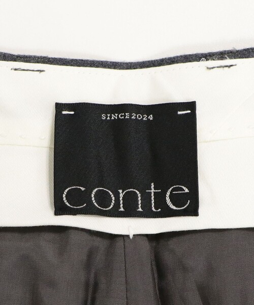 conte(コンテ)の「<conte>コインポケット タック ワイドパンツ(スラックス・レディース・ベージュ/ダークグレー・36/38)」の22枚目の写真