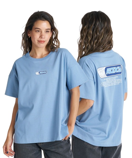 ROXY(ロキシー)の「ROXY HARVEST SOUL S/S TEE 機能性Tシャツ 半袖 【2026年秋冬モデル】/ロキシー吸水速乾抗菌防臭カットソー(Tシャツ/カットソー・レディース・グレー/ホワイト/ブラック/ブルー・SMALL/MEDIUM/LARGE)」の4枚目の写真