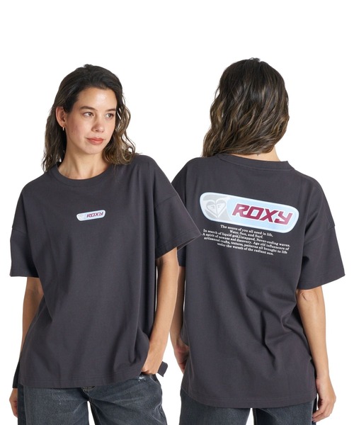 ROXY(ロキシー)の「ROXY HARVEST SOUL S/S TEE 機能性Tシャツ 半袖 【2026年秋冬モデル】/ロキシー吸水速乾抗菌防臭カットソー(Tシャツ/カットソー・レディース・グレー/ホワイト/ブラック/ブルー・SMALL/MEDIUM/LARGE)」の1枚目の写真