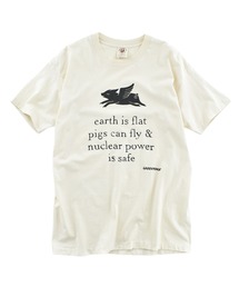 【USED】90’s GreenPeace “Earth is flat ~” アート Tシャツ USA製