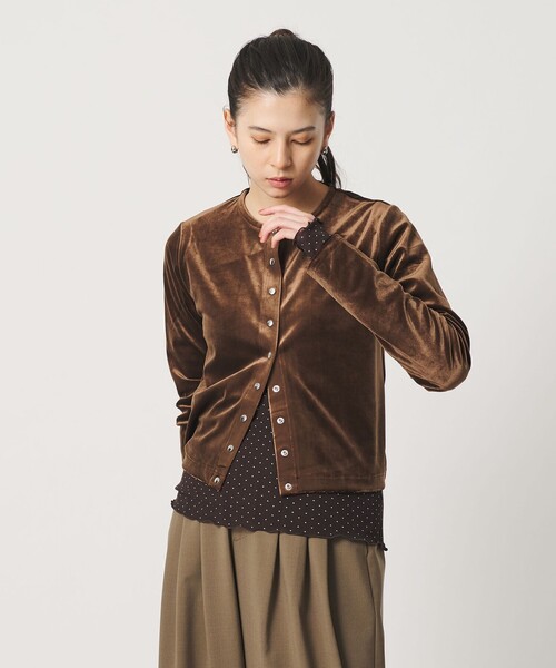 BEAUTY&YOUTH UNITED ARROWS(ビューティーアンドユースユナイテッドアローズ)の「ドット チュール ロングスリーブ カットソー(Tシャツ/カットソー・レディース・ブラック/ダークブラウン/オフホワイト・FREE)」の10枚目の写真