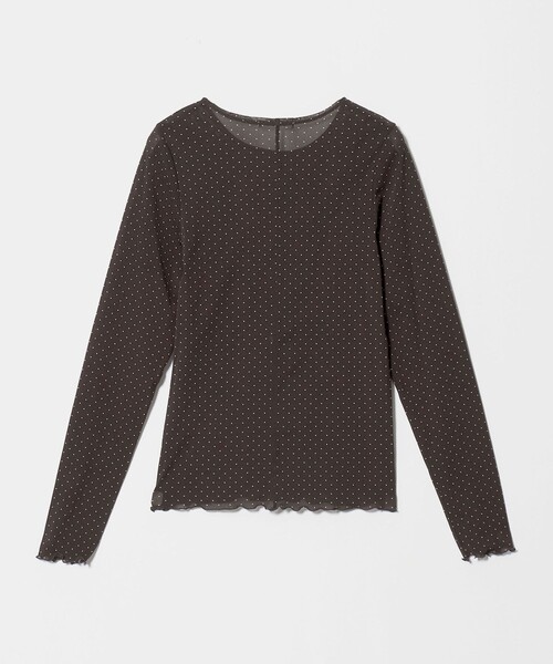 BEAUTY&YOUTH UNITED ARROWS(ビューティーアンドユースユナイテッドアローズ)の「ドット チュール ロングスリーブ カットソー(Tシャツ/カットソー・レディース・ブラック/ダークブラウン/オフホワイト・FREE)」の15枚目の写真