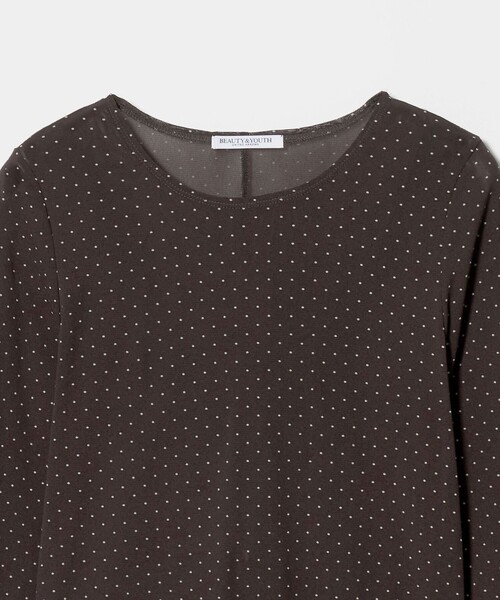 BEAUTY&YOUTH UNITED ARROWS(ビューティーアンドユースユナイテッドアローズ)の「ドット チュール ロングスリーブ カットソー(Tシャツ/カットソー・レディース・ブラック/ダークブラウン/オフホワイト・FREE)」の16枚目の写真