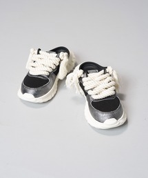 MAISON SPECIAL（メゾンスペシャル）の「《UNISEX》【SPECIAL SHOES FACTORY COLLABORATION】ドッグイヤーシューレースプラットフォームミュールスニーカー/Dog Ear Lace-up Platform Mule Sneakers【MAISON SPECIAL/メゾンスペシャル】（サンダル）」