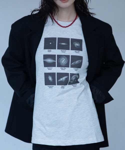 VACANCY(ヴァカンシー)の「グラビティコラージュBIG ロンTee(Tシャツ/カットソー・レディース・チャコールグレー/ホワイト/グレー・FREE)」の3枚目の写真